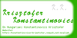 krisztofer konstantinovics business card